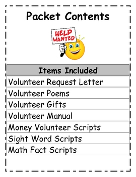 Preview of Classroom Volunteers:scripts, poems, handbook and more!