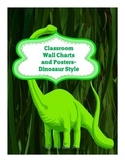 Classroom Wall Charts and Posters Dinosaur Style