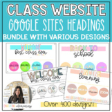 Classroom Website Google Sites Canvas Design - BUNDLE