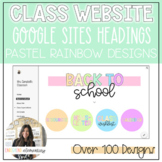 Classroom Website Google Sites Canvas Designs - PASTEL RAINBOW