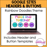 Classroom Website: Google Sites Headers and Buttons: Rainb