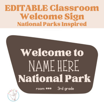 Preview of Classroom Welcome National Parks Sign