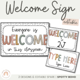 Classroom Welcome Sign | SPOTTY BOHO Theme