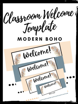 Preview of Classroom Welcome Template Modern Boho