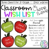 Classroom Wish List for Open House (Apple Theme)