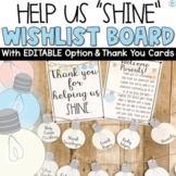 Classroom Wishlist Editable Back to School Night Open Hous