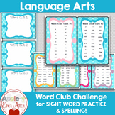 Classroom Word Club Challenge - Blue Polkadot Theme