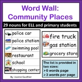 Community Places Word Wall