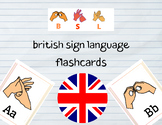 Classroom alphabet posters:british sign language flashcard