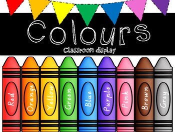 Preview of Classroom colours display