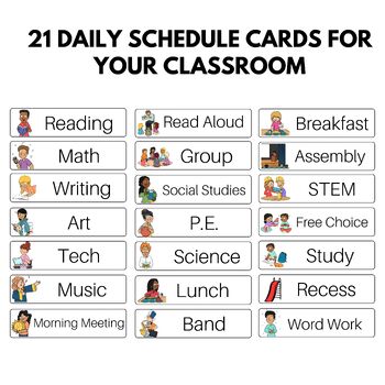 Classroom daily schedule │Classroom schedule cards │ Pre-K ...