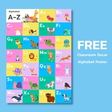 Classroom decor alphabet poster | FREE