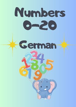 Preview of Classroom decor number poster 0 - 20 GERMAN