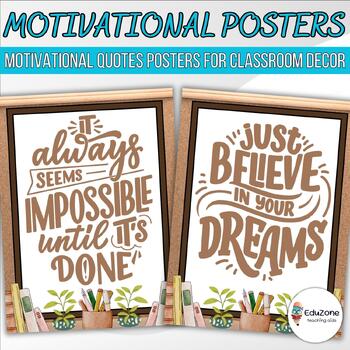 Classroom decor posters with inspirational quotes to inspire students ...