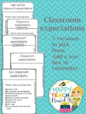 Classroom expectations