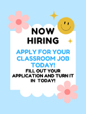 Classroom job/ Now hiring poster