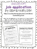Classroom job application