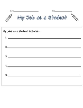 Preview of Classroom job paperwork