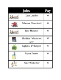 Classroom jobs ... with weekly pay