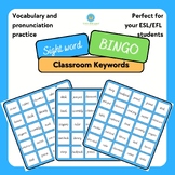 Classroom keywords Vocabulary game - Bingo! - ESL Back to 