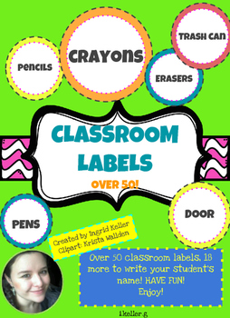 Preview of Classroom labels! OVER 50! PRINTABLES