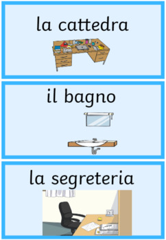 Preview of Classroom labels in Italian