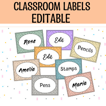 Preview of Classroom Labels, Student Name Tags, Name labels, Student Name Labels