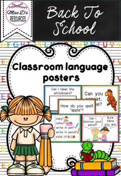 Preview of Classroom language posters - ESL Newcomer phrases