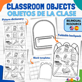 Classroom objects Spanish- English- Objetos de la clase- b