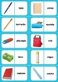 Classroom objects domino in European Portuguese