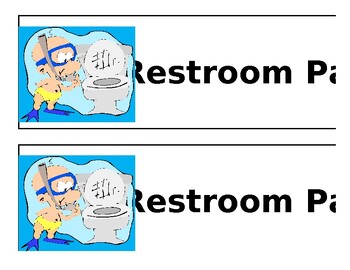 Preview of Classroom or Teaching Restroom Pass