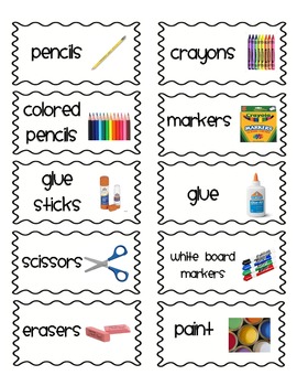 Classroom organization labels- Thin frame special order extended edition