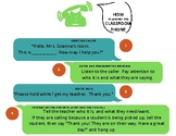 Classroom phone instructions