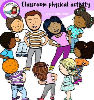 Preview of Classroom physical activity clip art-FREE!!