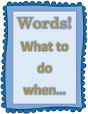 Classroom posters to help students with new words.