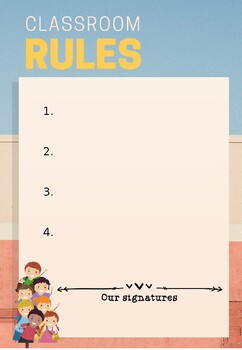 Preview of Classroom rule posters Activity & Poster | Printable | Editable