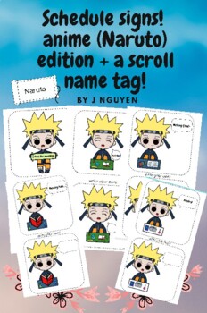 Preview of Classroom schedule signs! Anime (Naruto) edition!