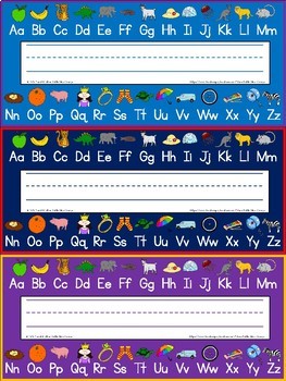 Classroom set-up desk top name plates by Little Blue Orange | TpT