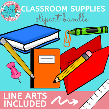 Preview of Classroom supplies Scholar Doodles Bundle