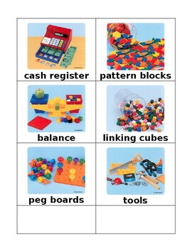 Preview of Classroom toy/material labels- editable