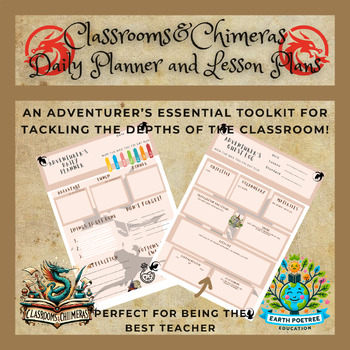 Preview of Classrooms & Chimeras Themed Daily Planner | Your Magical Teaching Companion