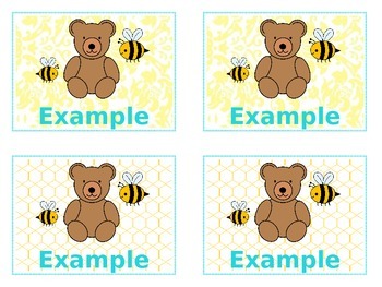 Preview of Classy Bears & Bees Small Name Tags