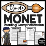 Artist Claude Monet Reading Comprehension Worksheet Art Hi