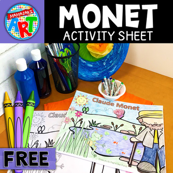 Claude Monet Coloring Sheet by MamasakiArt | Teachers Pay Teachers