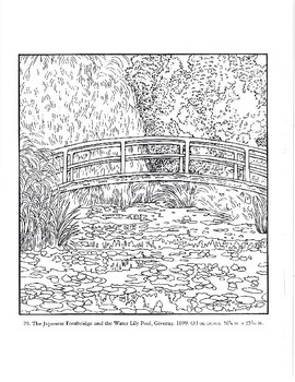 Claude Monet Colouring Page #14 by Visual Arts and More | TPT