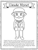 Claude Monet | Famous Artist Coloring Page Activity | Art 