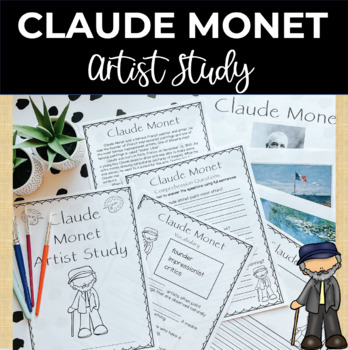 Preview of Claude Monet Famous Artist Study and Close Reading Packet