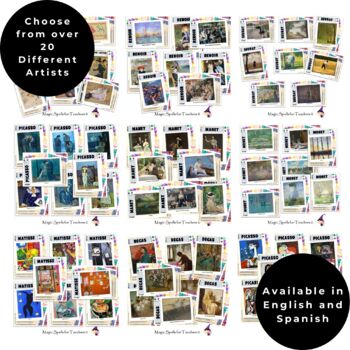 Claude Monet - Famous Artists Activity Cards - Art Unit - ENGLISH VERSION