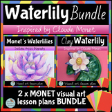 Claude Monet WATERLILY art project lessons BUNDLE for draw