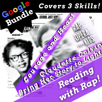 Preview of Claudette Colvin Reading Comprehension Activities with Rap Song
